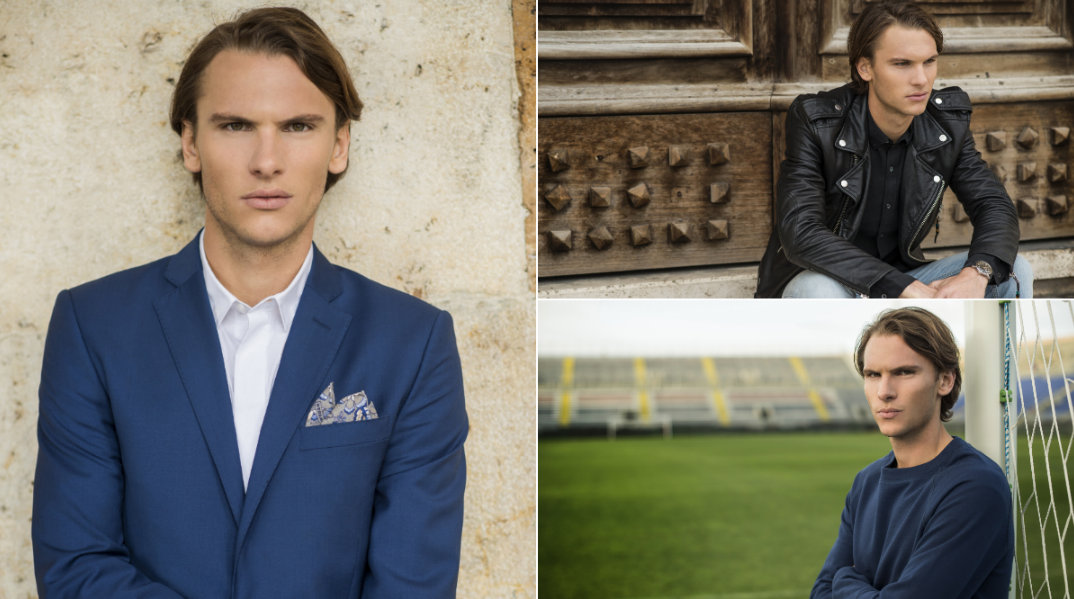 Albin Ekdal gör jobb som modell. Albin Ekdal gör jobb som modell.